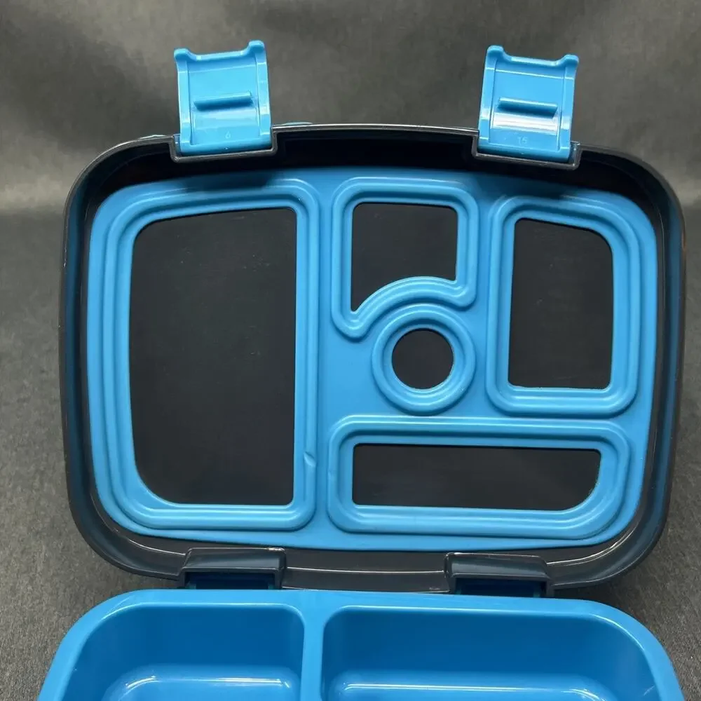 Bentgo Bento Lunch Box 5 Compartment Blue Kids Dinosaur Print Leak Proof
